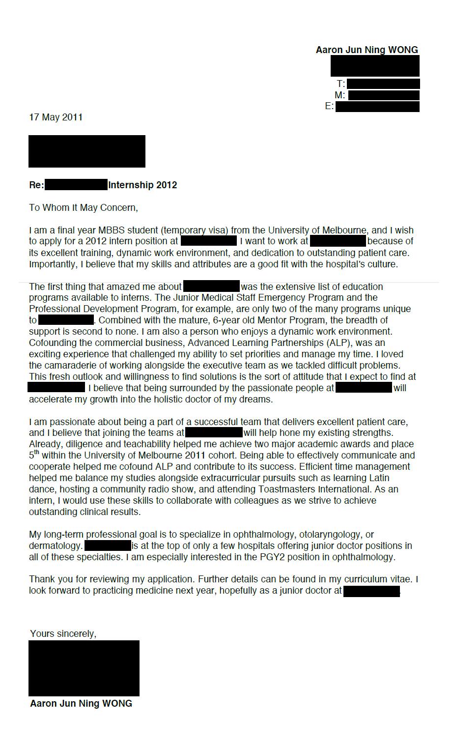 Junior Doctor Cover Letter Examples Large Collection Comfortable